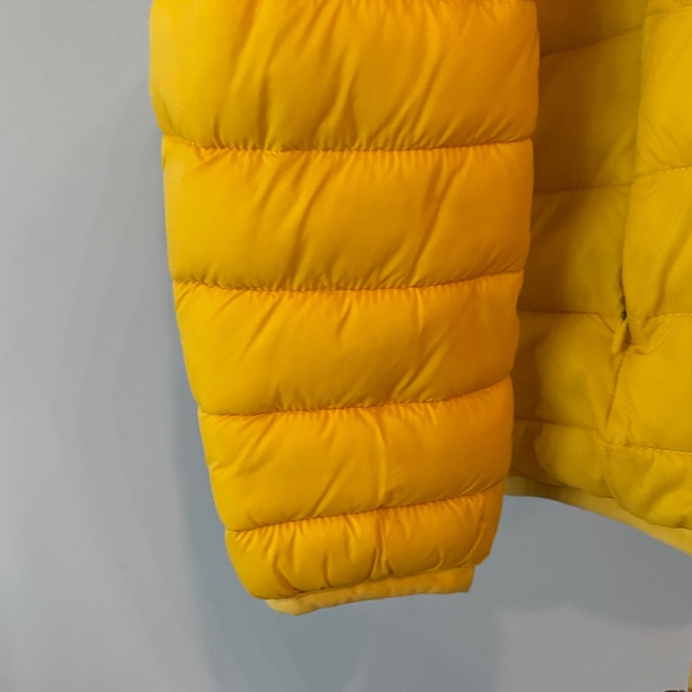 Calvin Klein Bright Yellow Quilted Puffer Jacket with Sherpa Hood - Picture 7 of 9